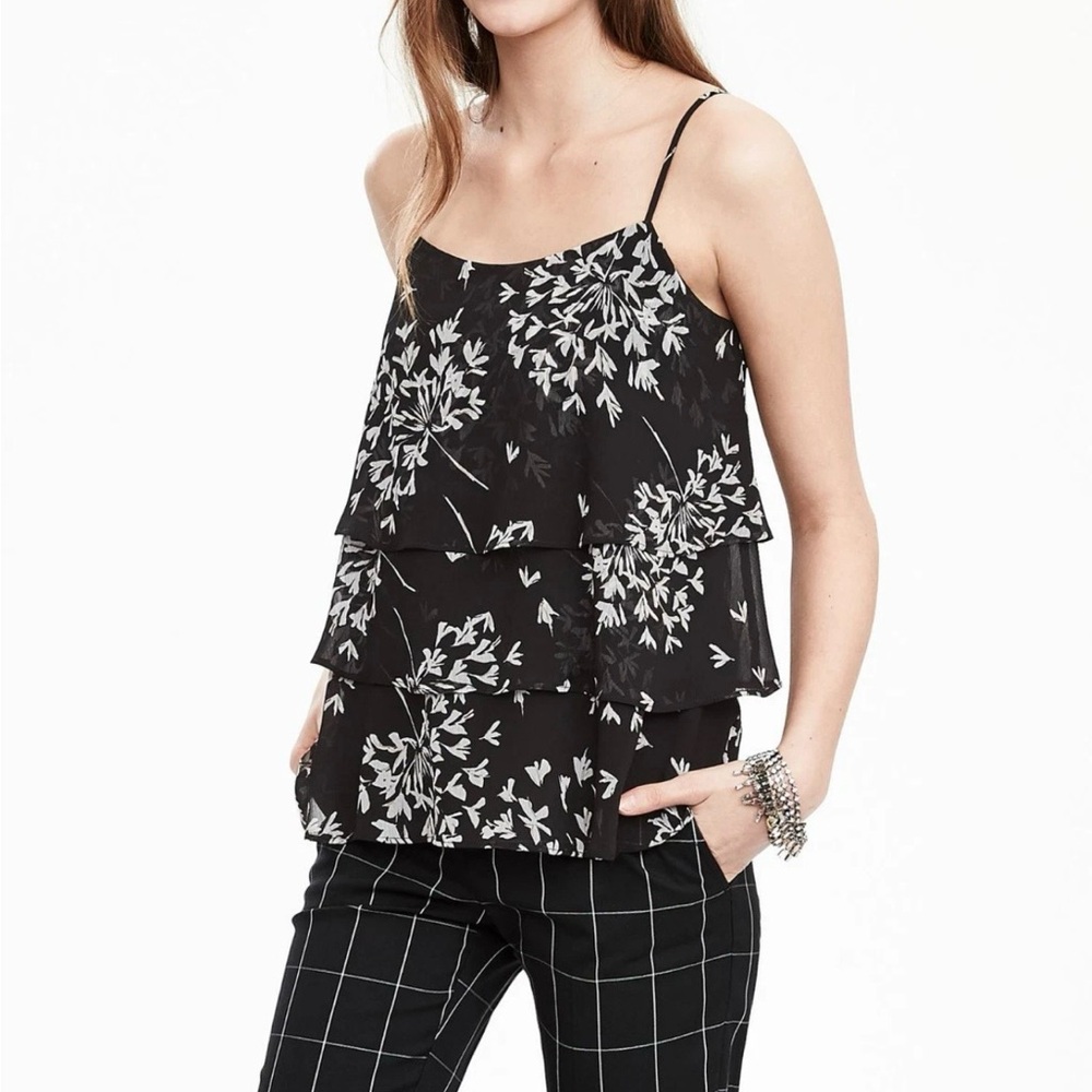Banana Republic Black and White Layered Camisole